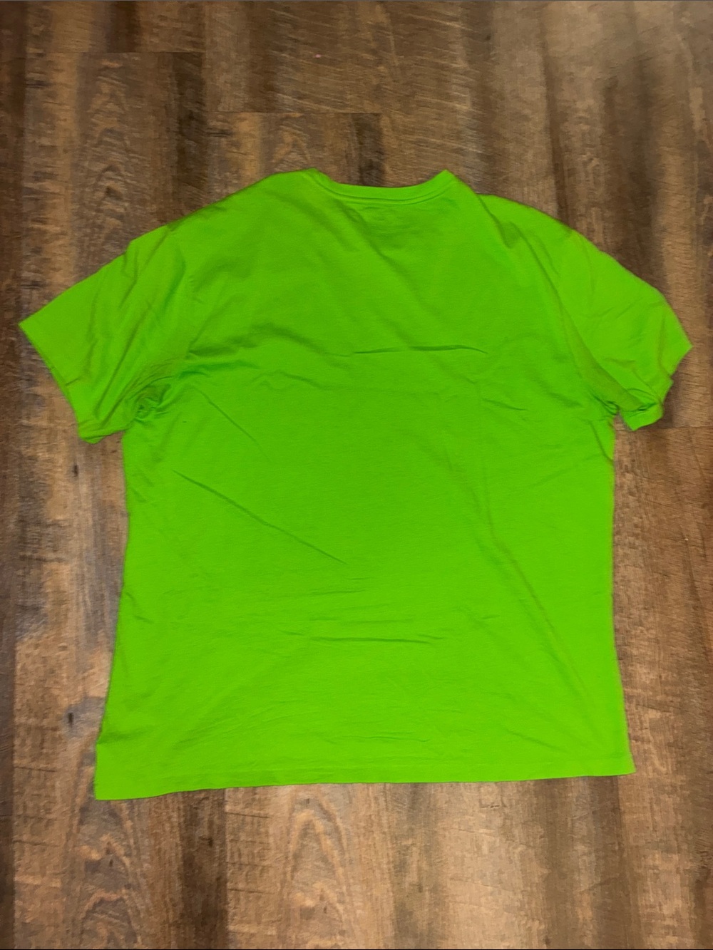 Polo by Ralph Lauren Bright Lime Green Crew Neck Tee with Orange Pony - Picture 3 of 3